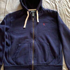 Polo Ralph Lauren Navy Blue Hoodie Sz L